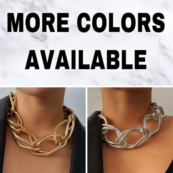 ⚜️[𝟯𝟬%𝗢𝗙𝗙|𝗯𝘂𝗻𝗱𝗹𝗲𝘀 𝟯+]⚜️Big Quad Link Gold Choker NEW - Picture 9 of 10